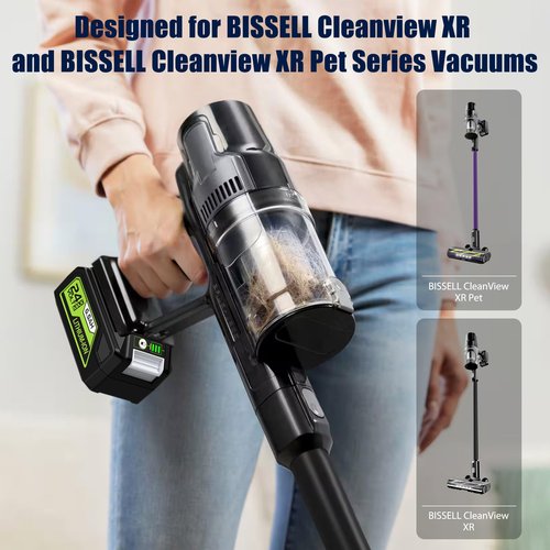 ELECtrysium 6.5Ah Replacement for Bissell 24V Battery | 3X Longer Runtime vs OEM | Full Cleanview XR & XR Pet Series Compatibility 3789U 3797V | 3-Year Warranty | LED Power Indicator