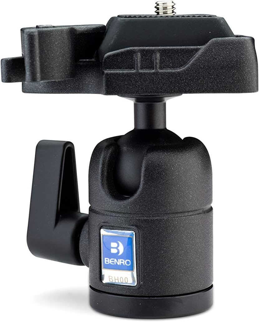 Benro (BH00) Compact Single-Action Ball Head Lightweight Aluminum Design with Arca-Compatible Quick Release Plate