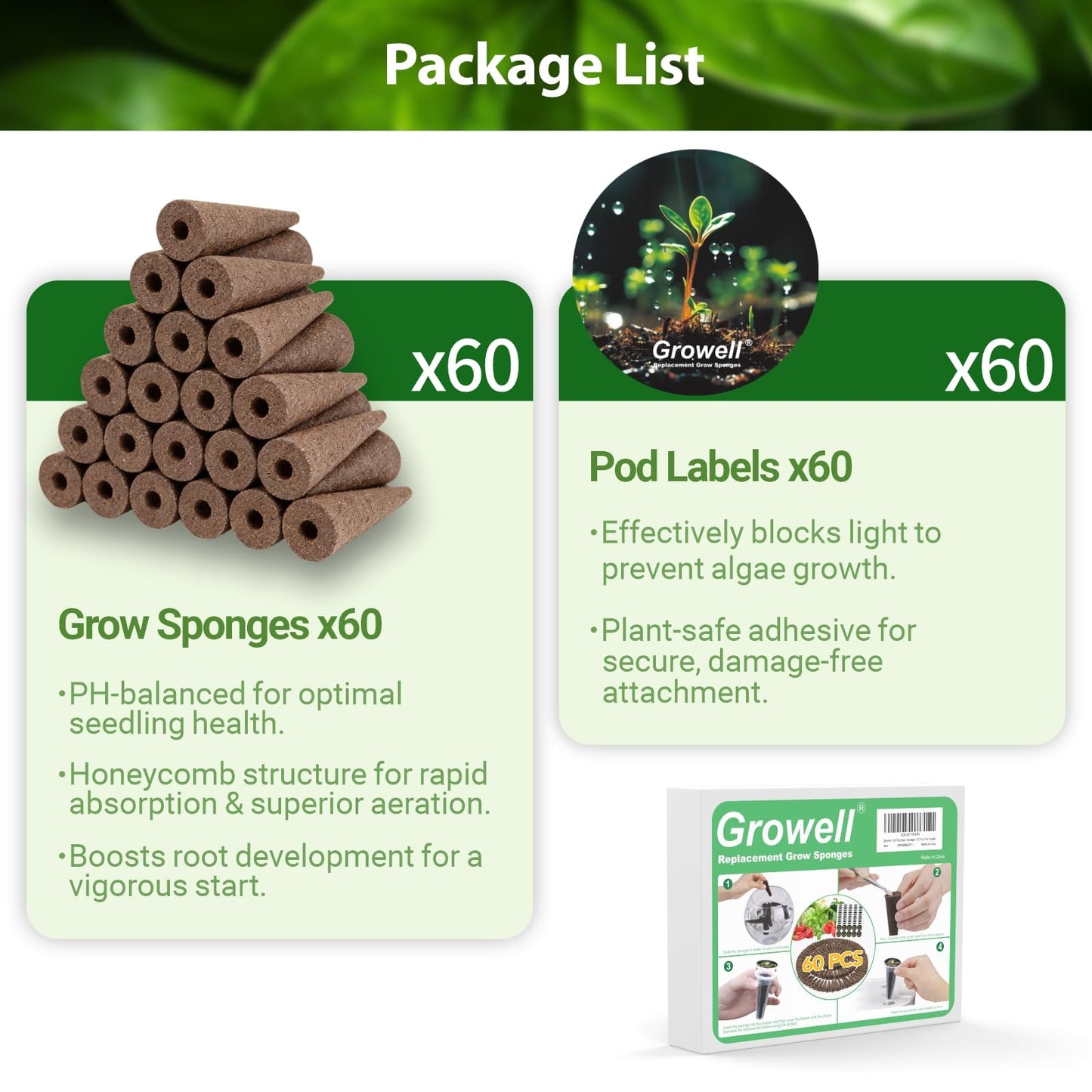 90 Pods Hydroponics Growing System Kit & 120 Pcs Hydroponic Pods Kit