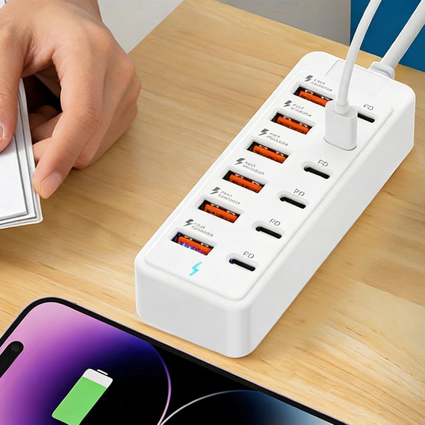 Generic 12-in-1 Docking Station, Multiport Adapter USB Charging Hub for Laptop, Desktop, Tablet, Home Office, Study