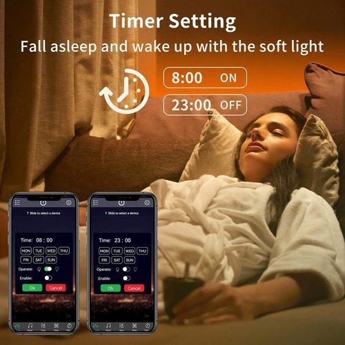 KSIPZE 100ft LED Strip Lights - RGB Music Sync Color Changing with Smart App Control | Flexible Home Décor