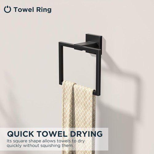 FORIOUS Toilet Paper Holder Set - Wall Mount SUS 304 Stainless Steel with Pivoting Design | Matte Black Finish