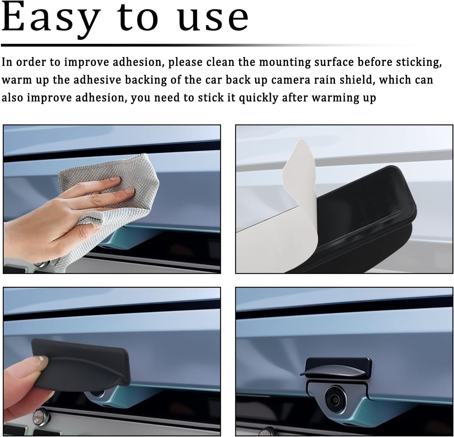 Salior New Backup Camera Rain Shield for Car,Silicone Reverse Camera for Car Rain Shield with Extended Design to Block