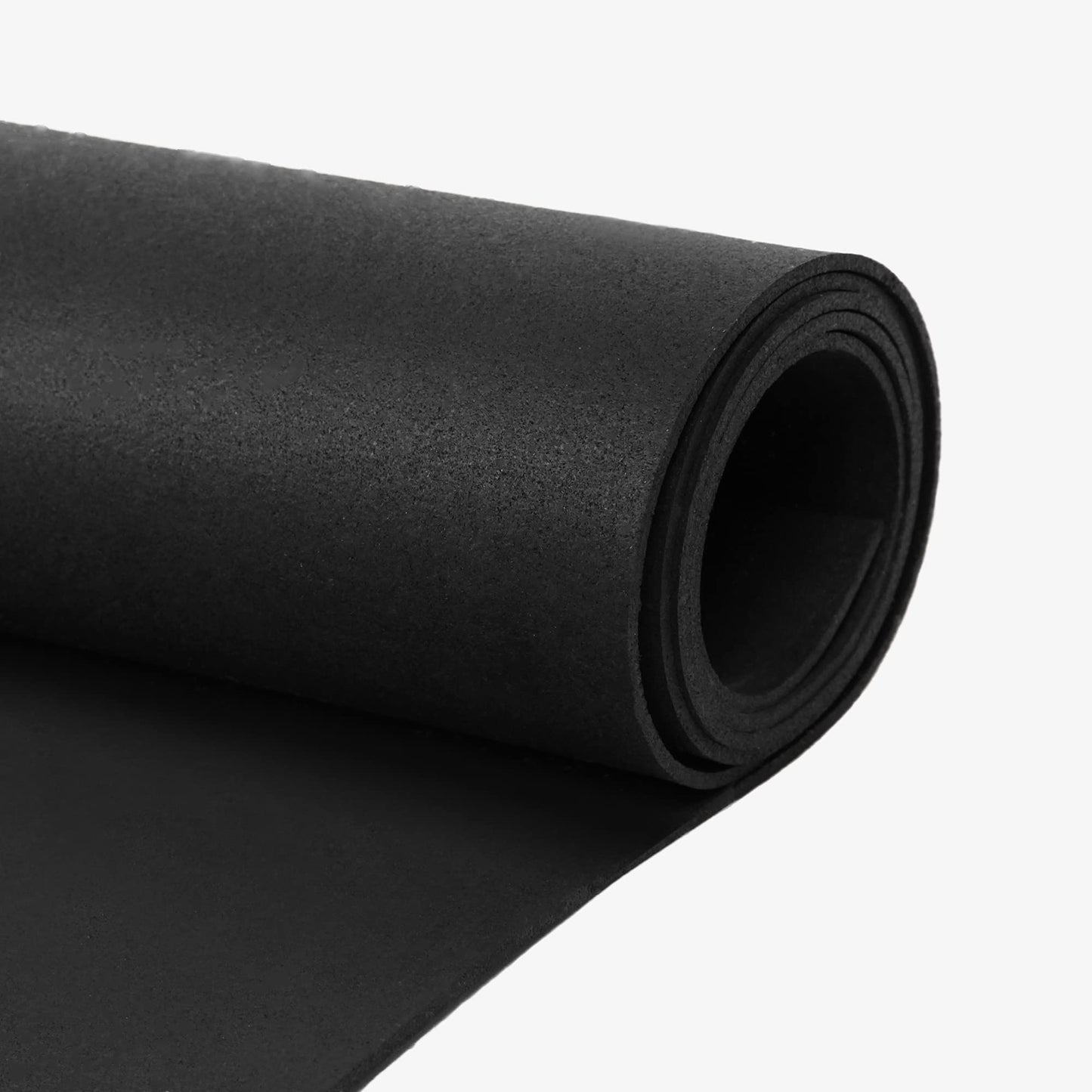 Flooring Inc 1/4" Tough Rubber Flooring Roll | Flexible Recycled Rubber Gym Floor Mats for Home Gym | Heavy Duty Rubber Mat for Home Gyms, Sheds, Horse Stall Mat or Trailer | 4’x10’ | Black