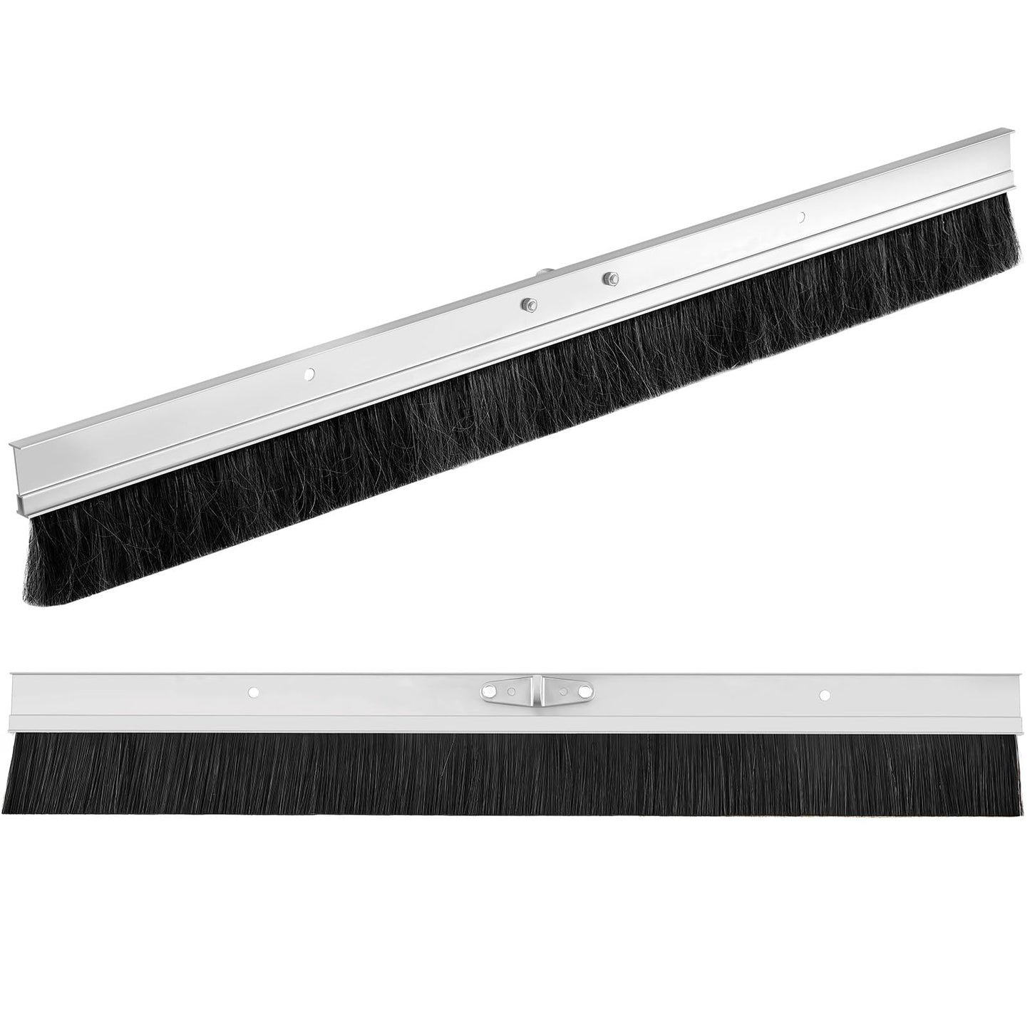 Hushee Aluminum Backed Concrete Broom, Concrete Broom Finishing with Clevis Handle Bracket, 48-inch for Driveways, Sidewalks, Wet Concretes(Plastic Filament)