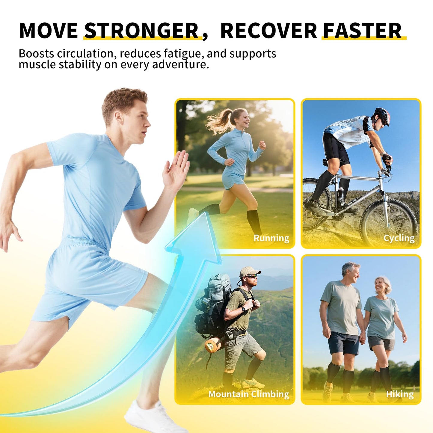 Cambivo 3 Pairs Calf Compression Sleeve for Women and Men,Leg Brace for Running, Cycling, Shin Splint Support for Working out(Black, Large-X-Large)