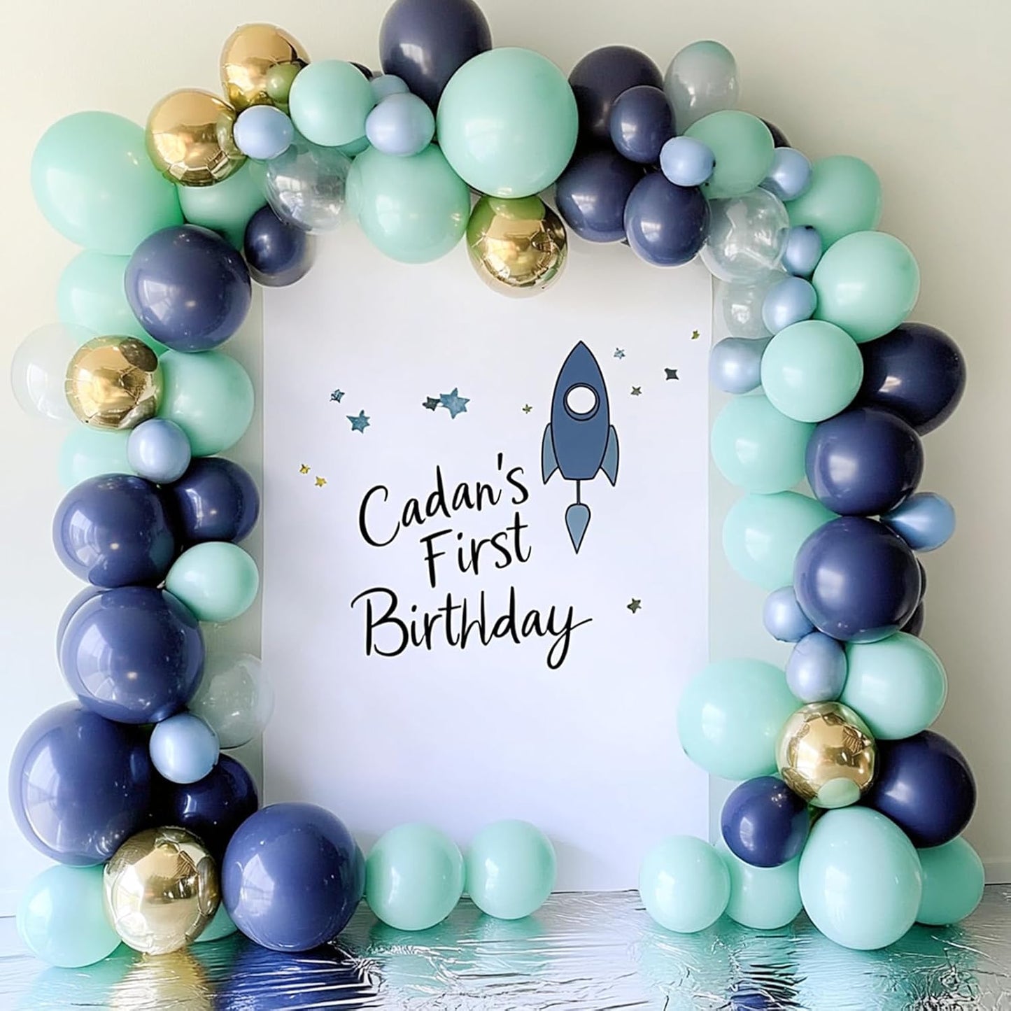 RUBFAC Mint Green Balloon Garland Kit - 129pcs in Various Sizes for Birthday, Baby Shower & Wedding Decor