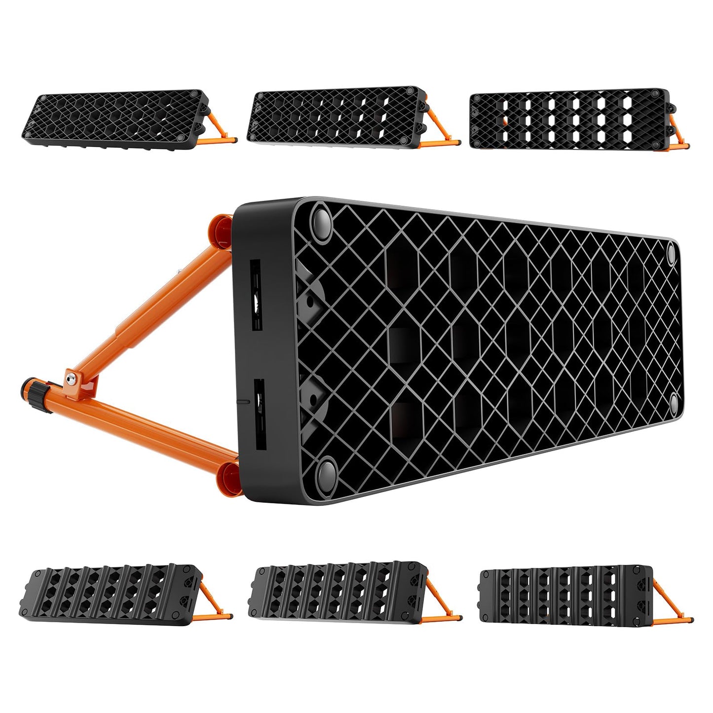 VEVOR 6-in-1 Soccer Rebounder Board, 37.4 x 9.8 in Portable Soccer Rebound Wall, Dual Surface Sports Kick Back Trainer, 3 Adjustable Angles Soccer Training Equipment for Passing, Control & Reflex
