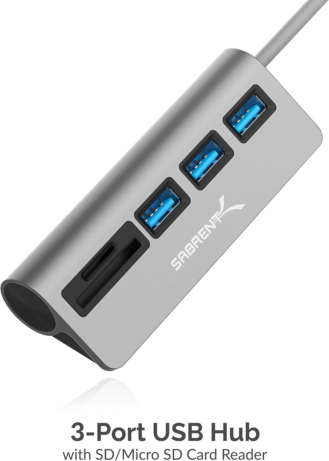 SABRENT 3.0 5-in-1 3 3.0 (HB-U3CR) USB-C Hub, USB SD Card Reader, SD & TF Dual Slot + USB Hub Portable Compatible