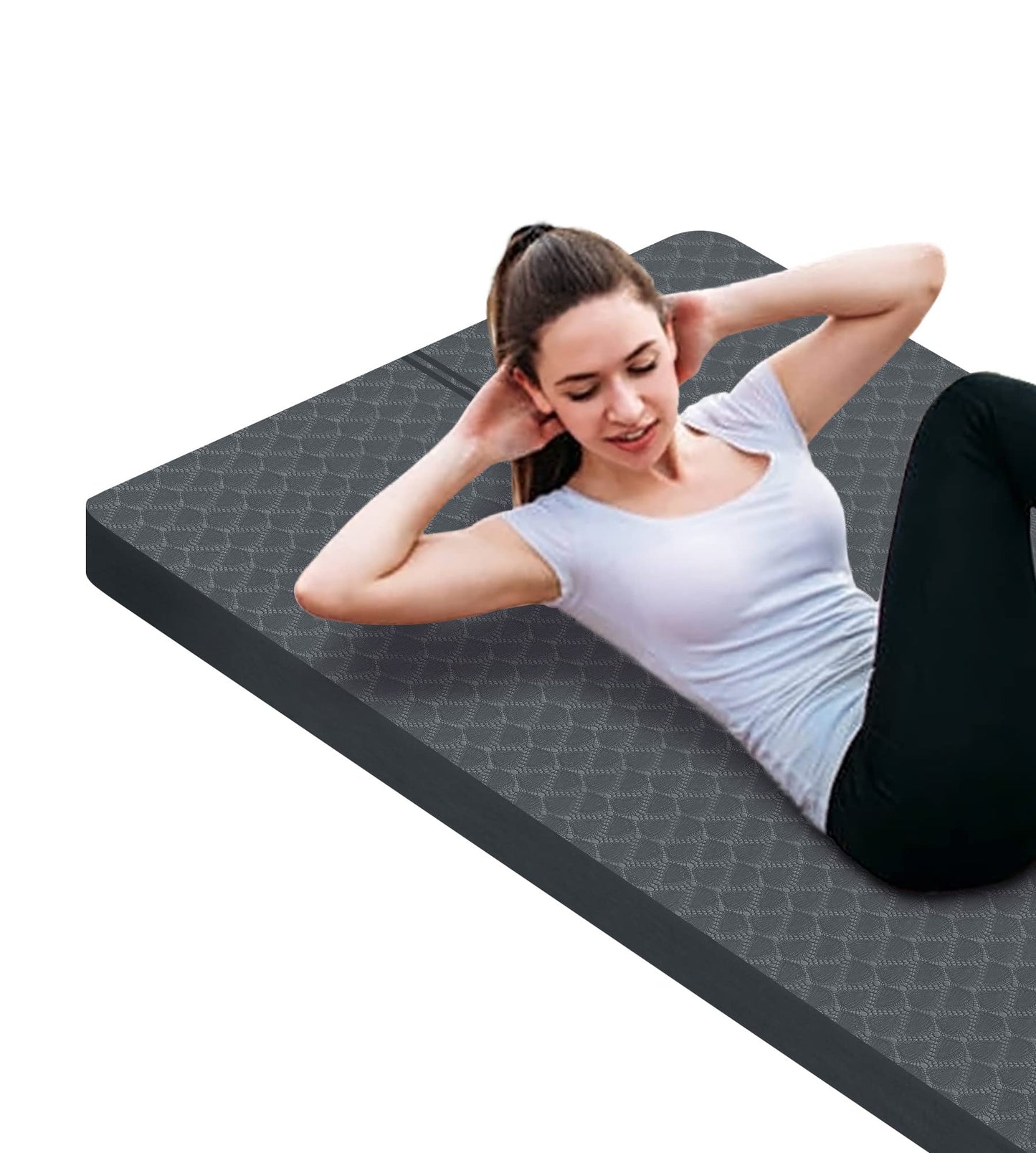 nuveti Large Exercise Mat - 15mm/20mm/30mm Thick Yoga Mat | Workout Mat for Fitness, Yoga, Pilates, Stretching & Floor Exercises for Women & Men with Free Carrying Bag