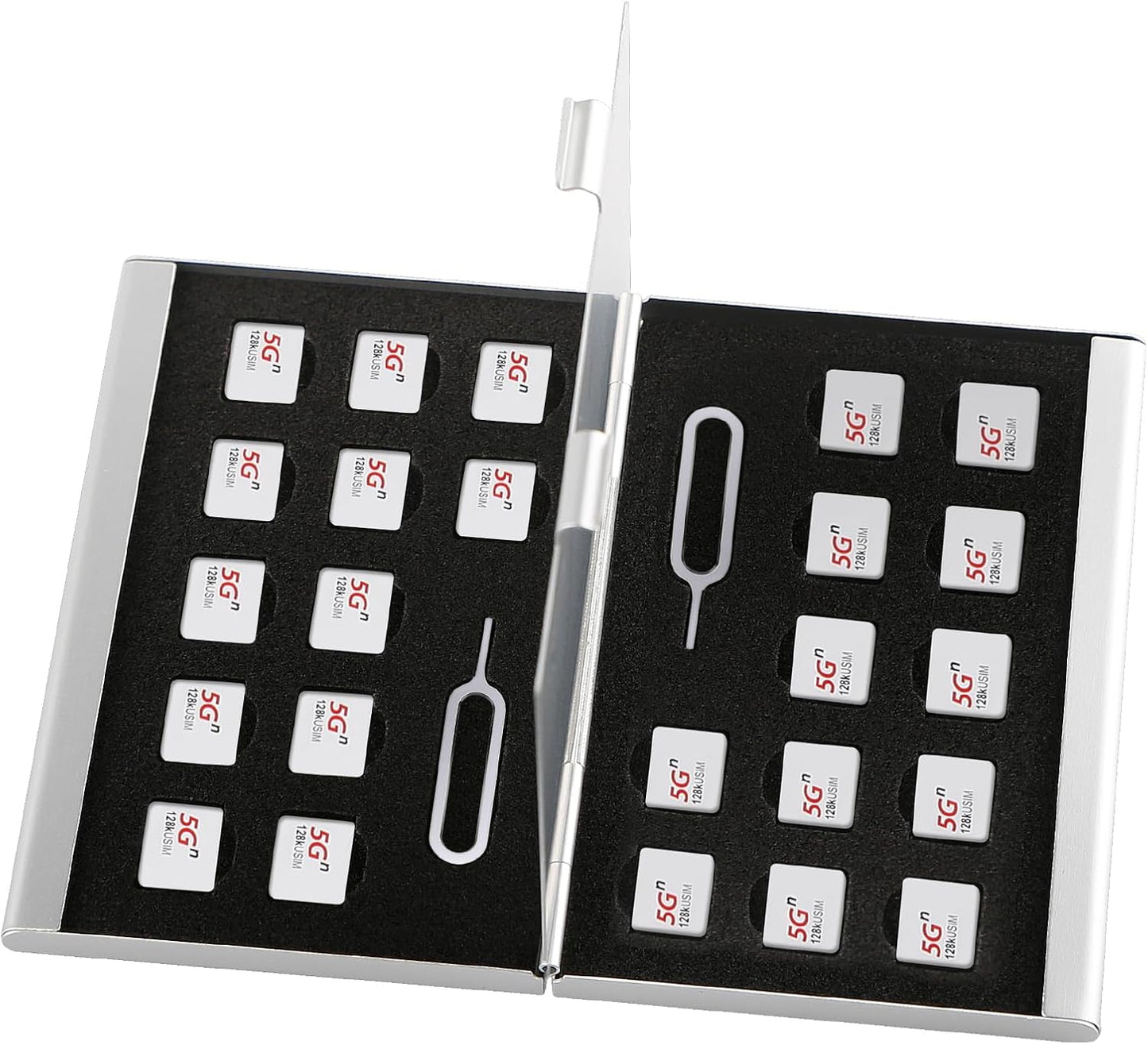 M EGA MEGACUBE 26Slots 24 2 Aluminum SIM Card Case, Ultrathin SIM Card Holder, Fit for Nano sim Card and Cell Phone