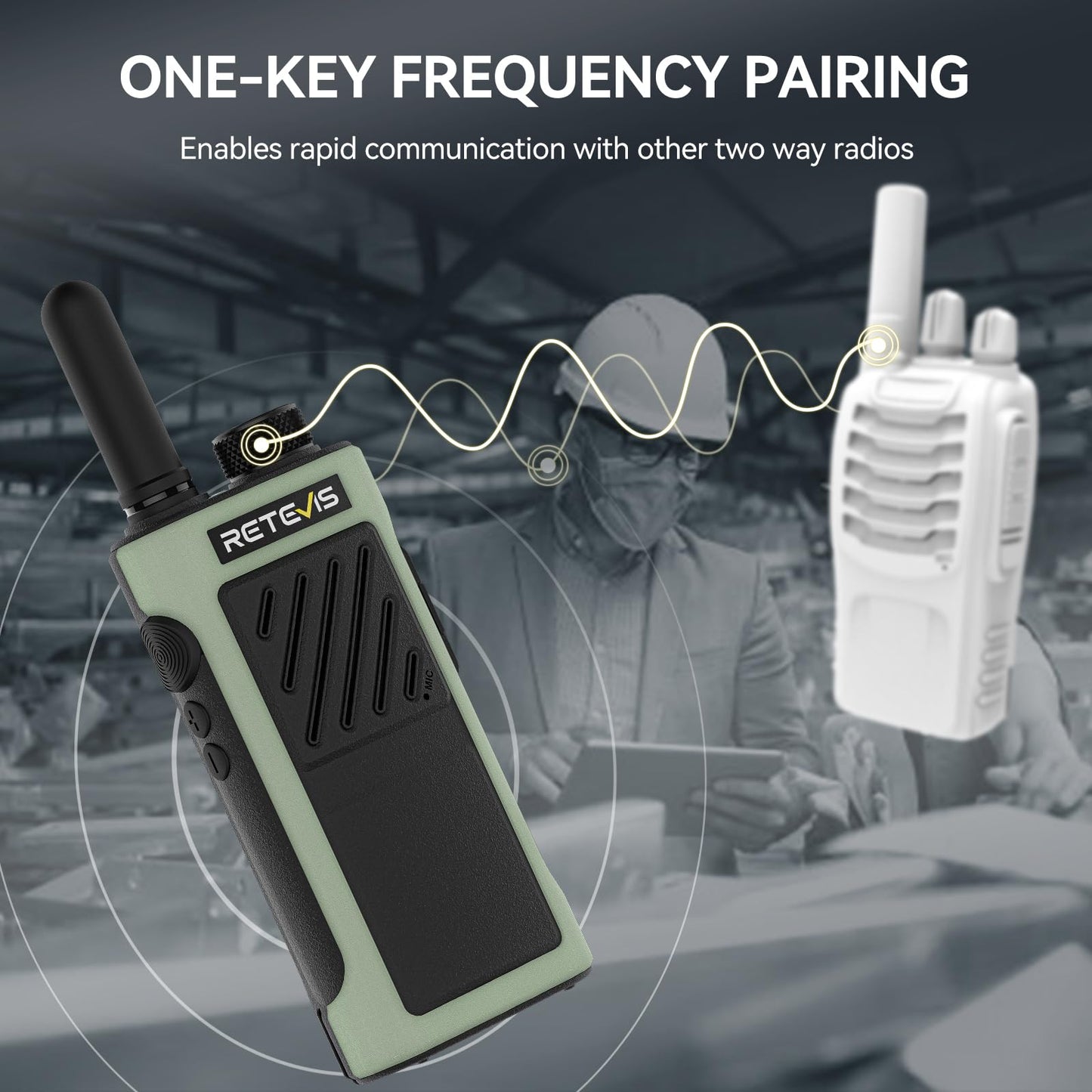 Retevis RB66P Fast Charging 2 Way Radio, Commercial Walkie Talkies,1500mAh Battery,USB-C Charging,Two Way Radio Long Range for School Nursing Home (20 Pack)