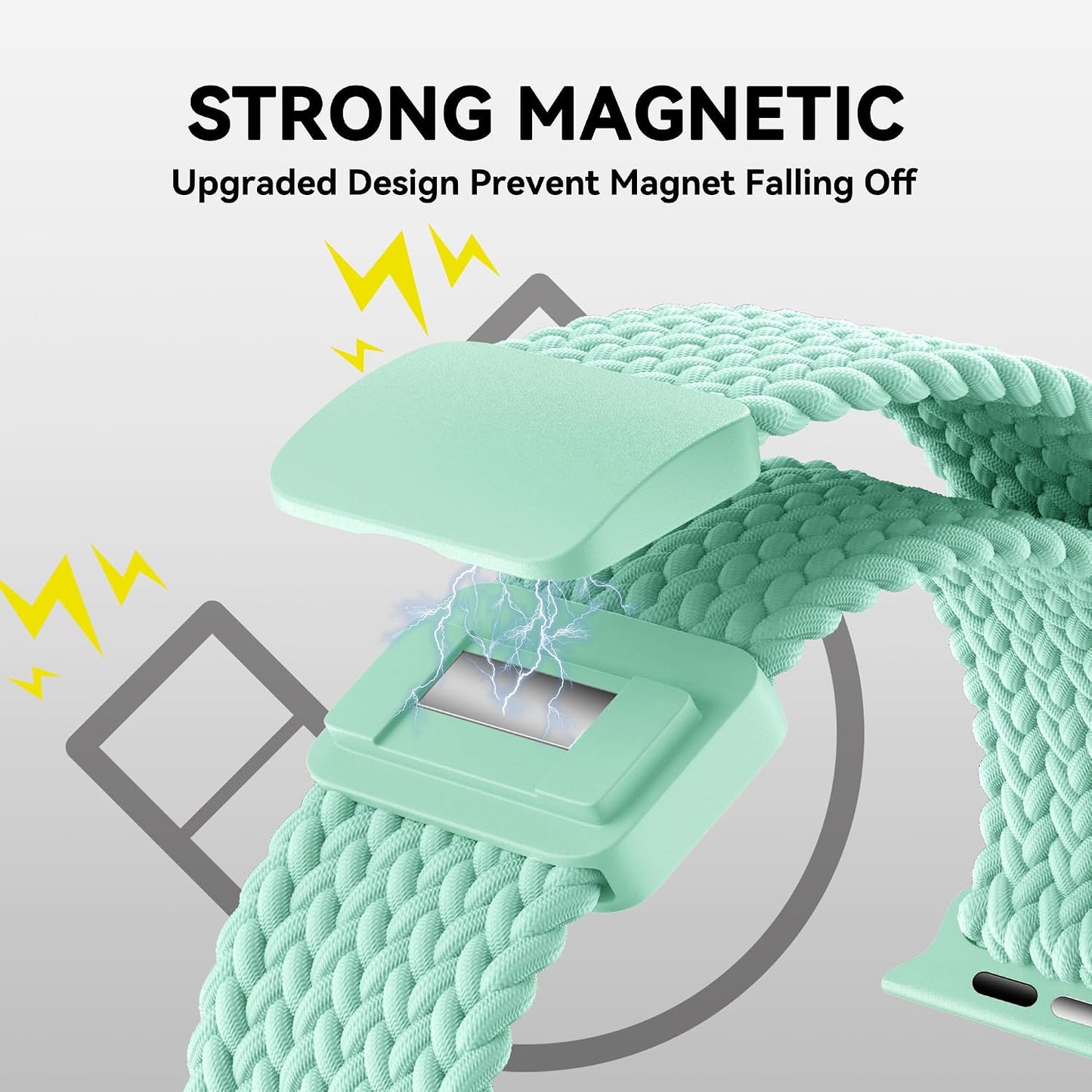 Braceleter 38mm 40mm 41mm 42mm 44mm 45mm 46mm 49mm 10 9 8 7 6 5 4 3 2 1 Braided Stretchy Band Compatible with Apple