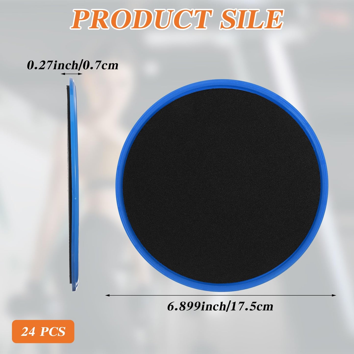 24 Pcs Core Sliders Bulk Exercise Glider Discs Gifts for Group Training Classes Fitness Slider Workout Dual Sided AB Pads for Gym, Home, Yoga, Pilates, Strengthen Abdomen, Burn Fat, Improve Balance