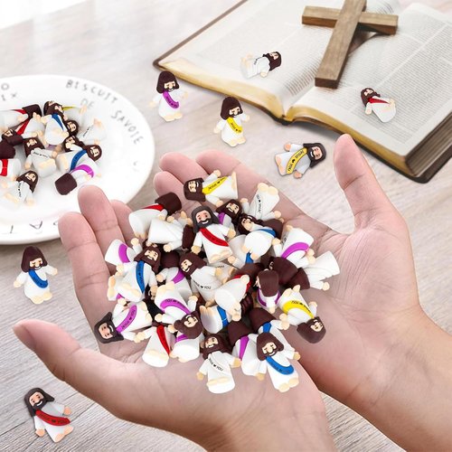 Little Jesus Figures - 40PCS Mini Religious Party Favors for Easter & Sunday School