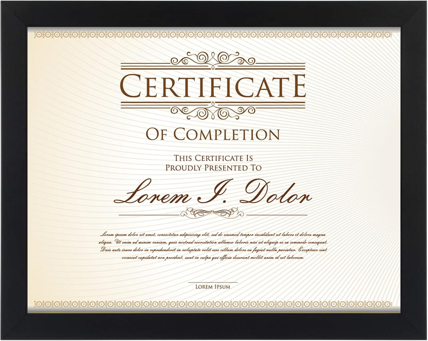 RUN HELIX 8.5x11 Picture Frame - Elegant Document & Diploma Display for Wall or Tabletop, Black