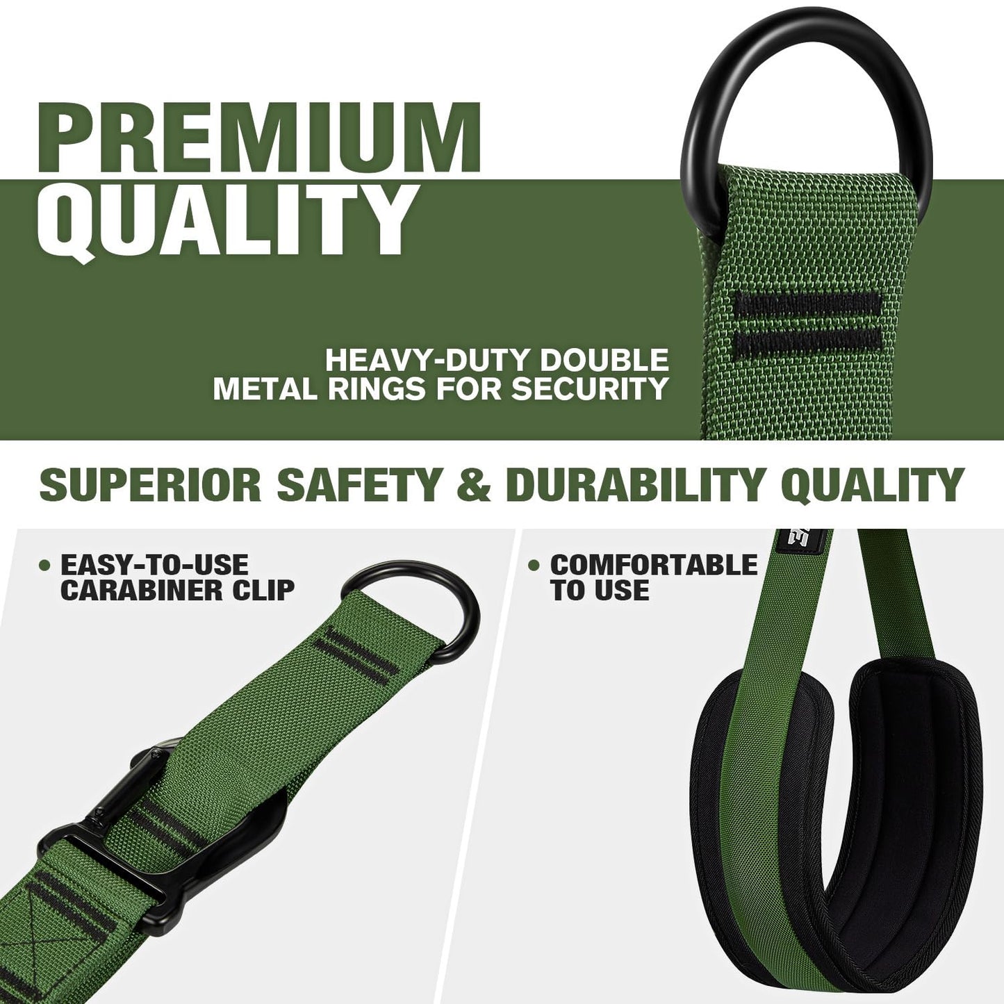 KUTIZE Pull Up Assistance Bands, 3 Adjustable Heavy Duty Pull Up Assist System with Comfortable Foot Strap, Professional Pull Up Bar Bands for Beginners & Muscle Training, Home Gym Workout Equipment
