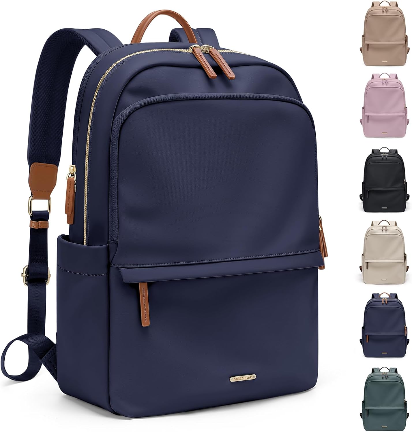 Backpack Daypack Backpack 14 Inch GOLF SUPAGS Women Laptop Casual for Work Travel College Purse Fits Notebook (Navy