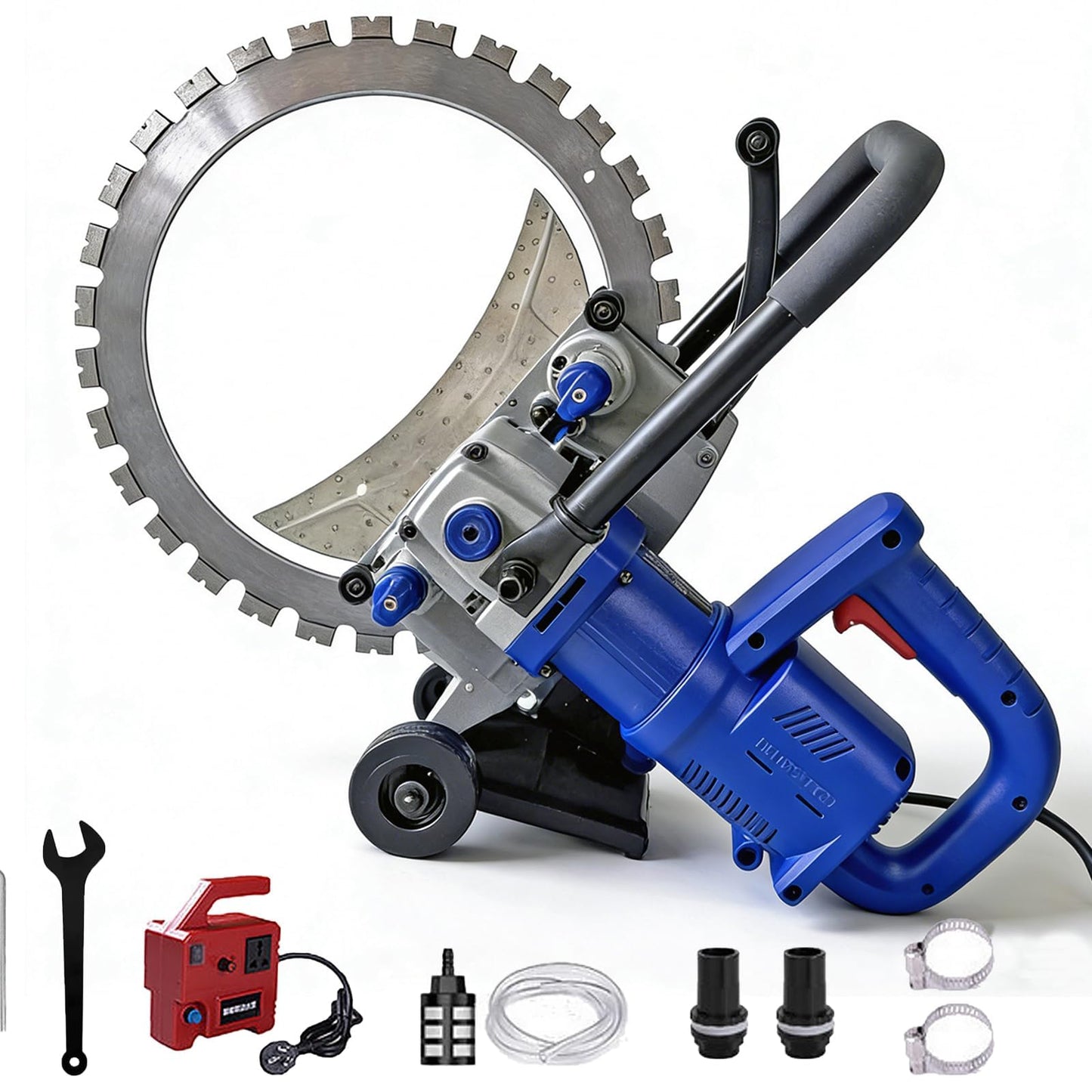 Bonxrdun Electric Concrete Saw, 9000W 110V 400MM Diamond Grain Blade, Ring Concrete Saw Cutter, for Construction Site, Road Repair, Municipal Engineering & Concrete Slab