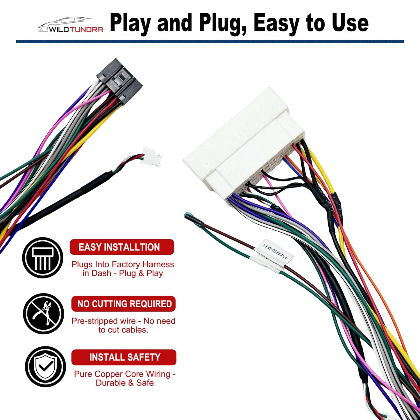 16Pin 2015-2020 2016-2020, 16Pin K2 K3 K4 ISO Aftermarket Radio Harness Adapter for Hyundai KIA Android Car Stereo