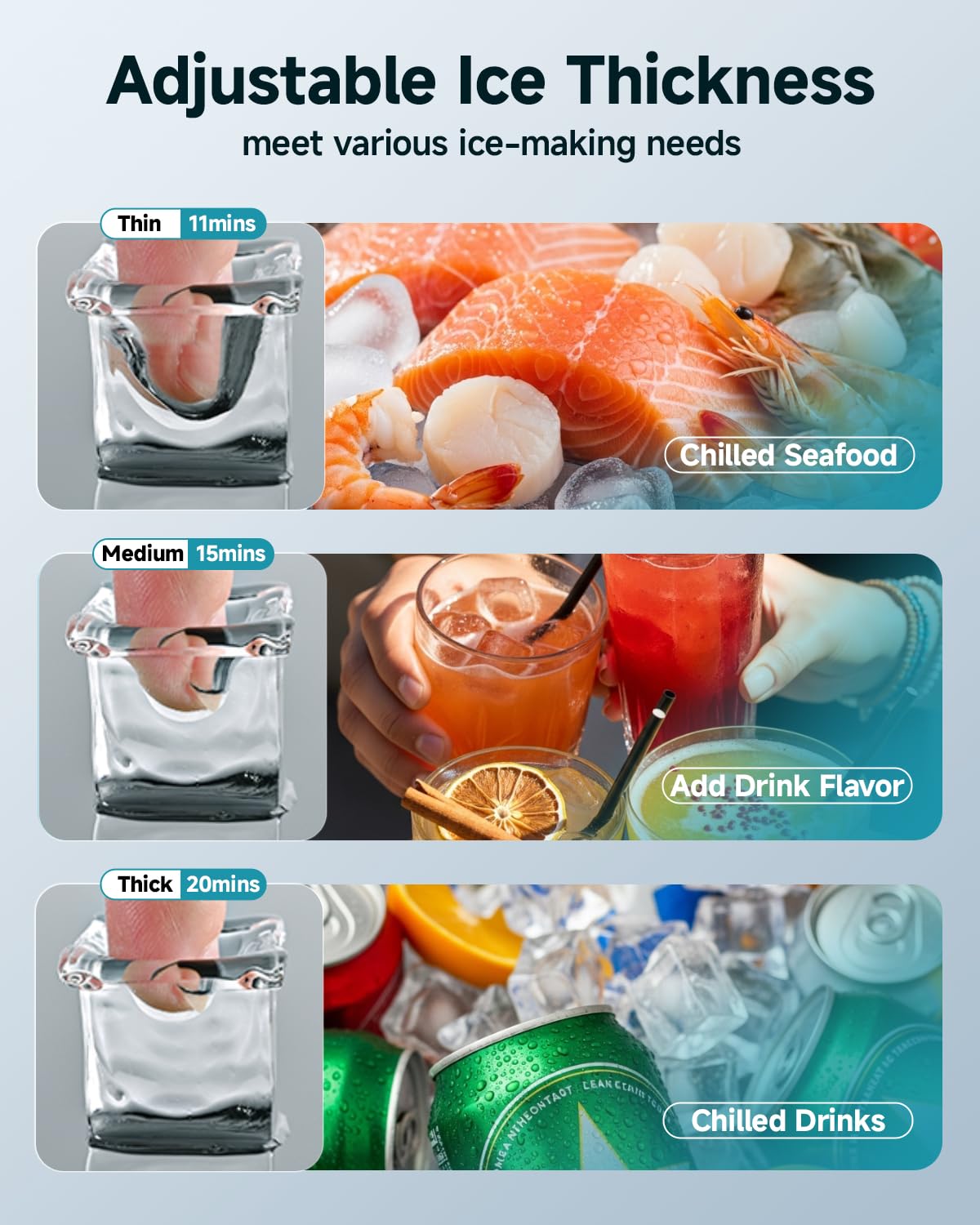 EUHOMY Commercial Ice Maker Machine,100lbs/24H Stainless Steel Under Counter Ice Machine with 33lbs Storage Bin, Freestanding Ice Maker for Home/Bar/Cafe/Restaurant