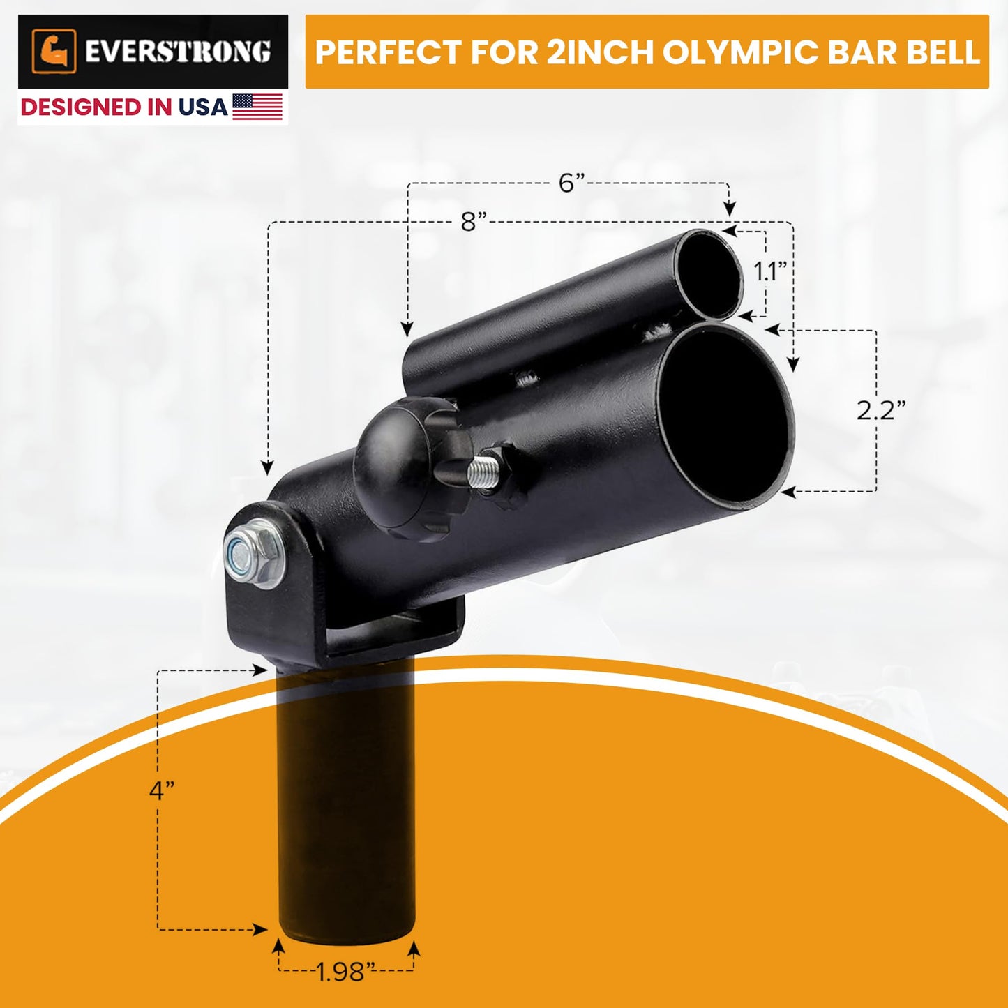EVERSTRONG 1 inch and 2 inch - Landmine Base Gym Equipment - T Bar Row Landmine Attachment For Barbell - Home or Small Spaces - T Bar Row Platform for Deadlift Squat Tricep Exercises