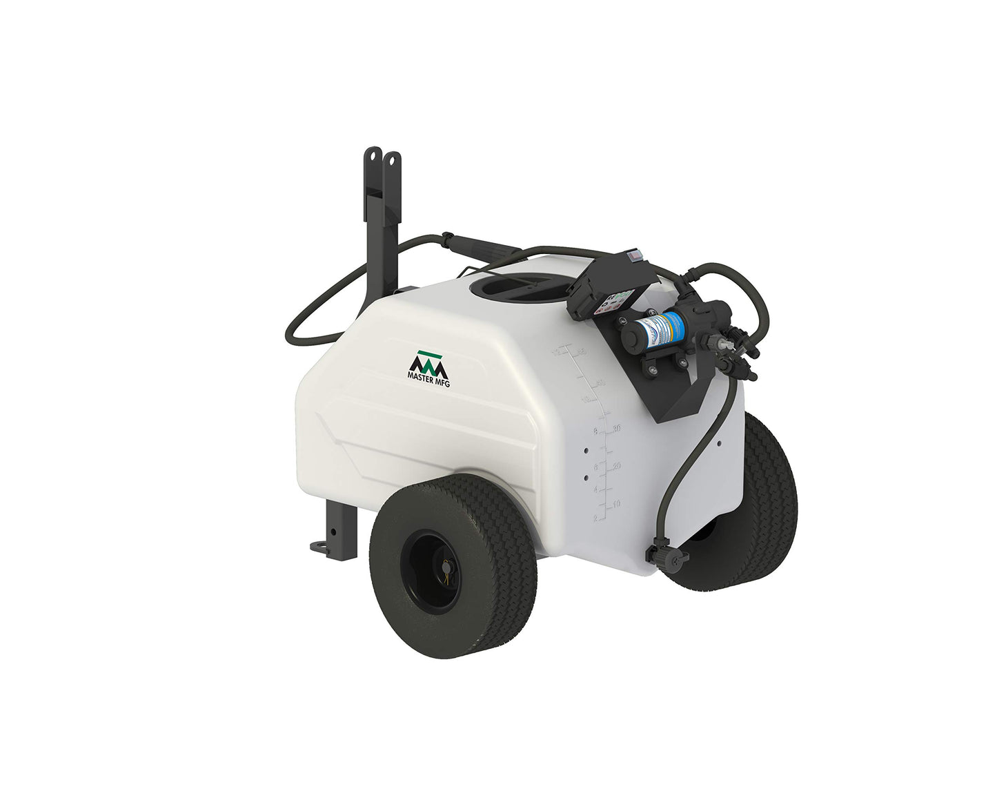 Master Manufacturing Revolt Lithium-Ion Series Rechargeable 12 Gallon Trailer Broadcast Sprayer Sprayer - 84" Spray Pattern, 1.1GPM