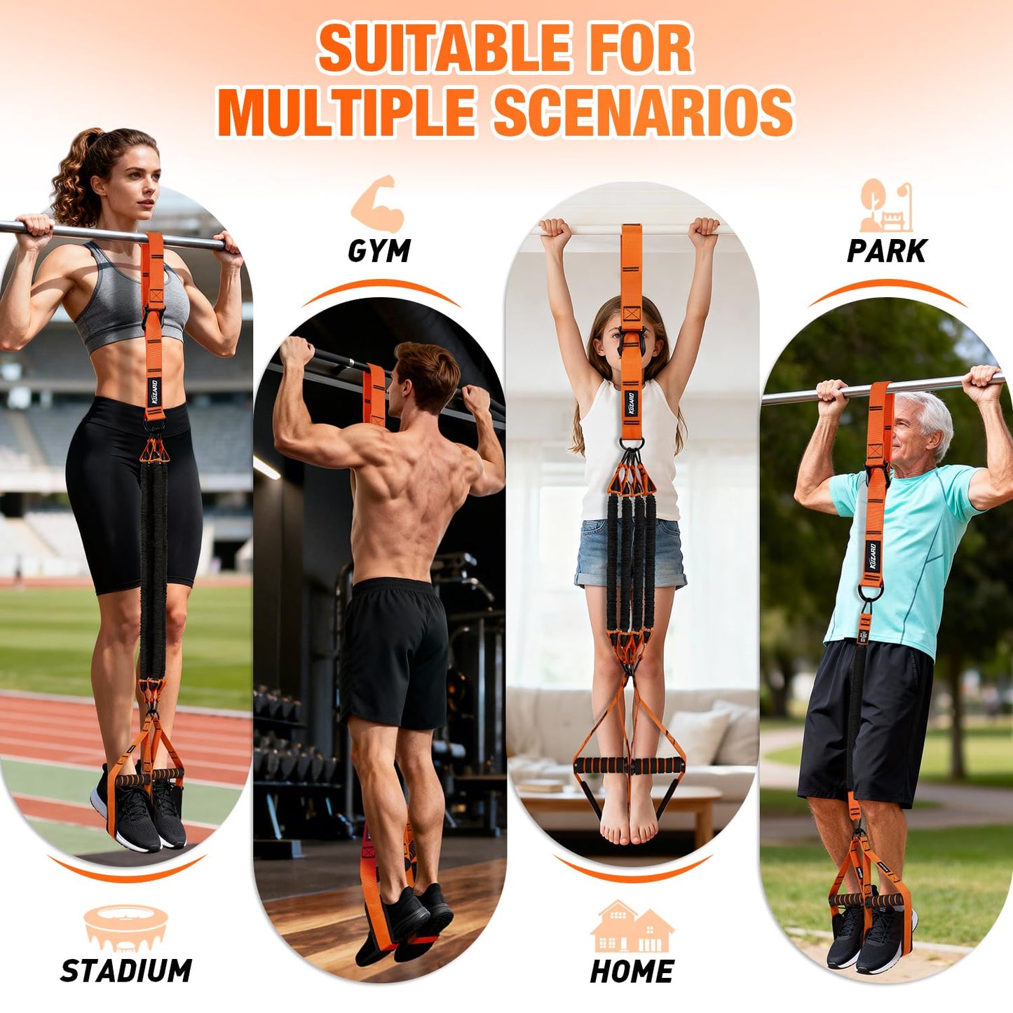 Pull Up Assistance Bands for Women, Heavy Duty Resistance Bands with Handles, Exercise Band with Door Anchor, Workout Band Set for Pull Up Bar, Full Body Sculpting,Muscle Training, Recovery, Home Gym
