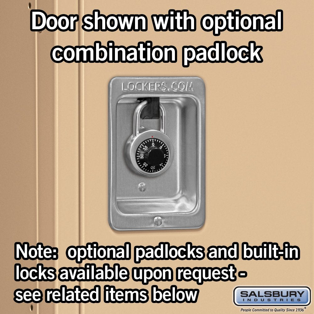 Salsbury Industries 62355TN-U Double Tier 36-Inch Wide 5-Feet High 15-Inch Deep Unassembled Standard Metal Locker, Tan Brown