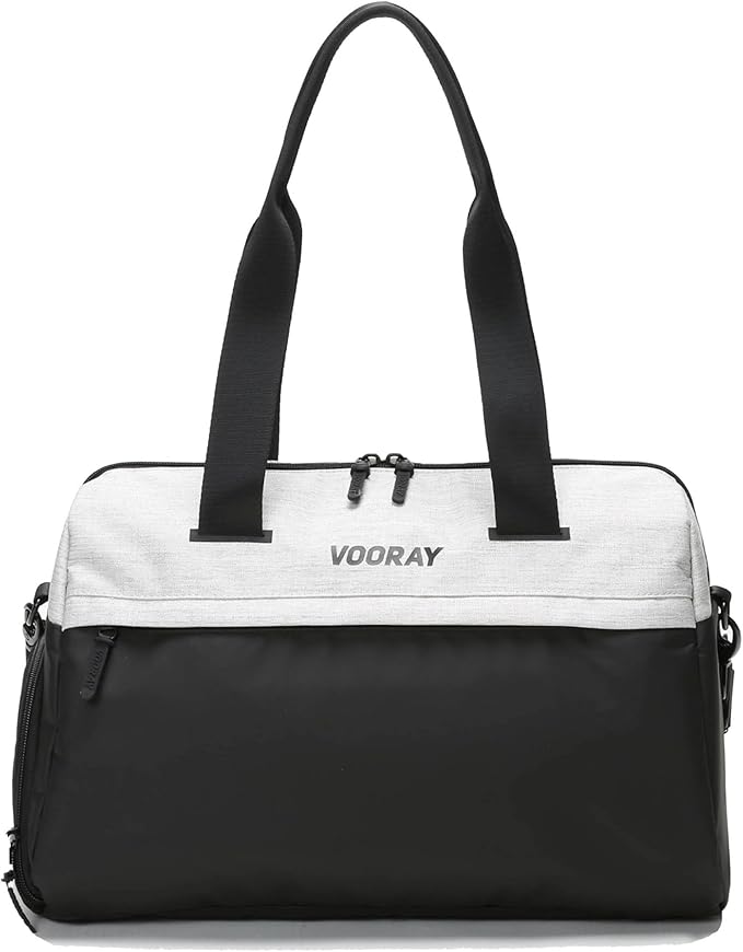 Vooray 25L Trainer Duffel Bag ??Lightweight Travel Duffel for Women and Men with Shoe Pocket, Workout Bag, Weekender for Overnight, Football, Traveling, or Hospital Use