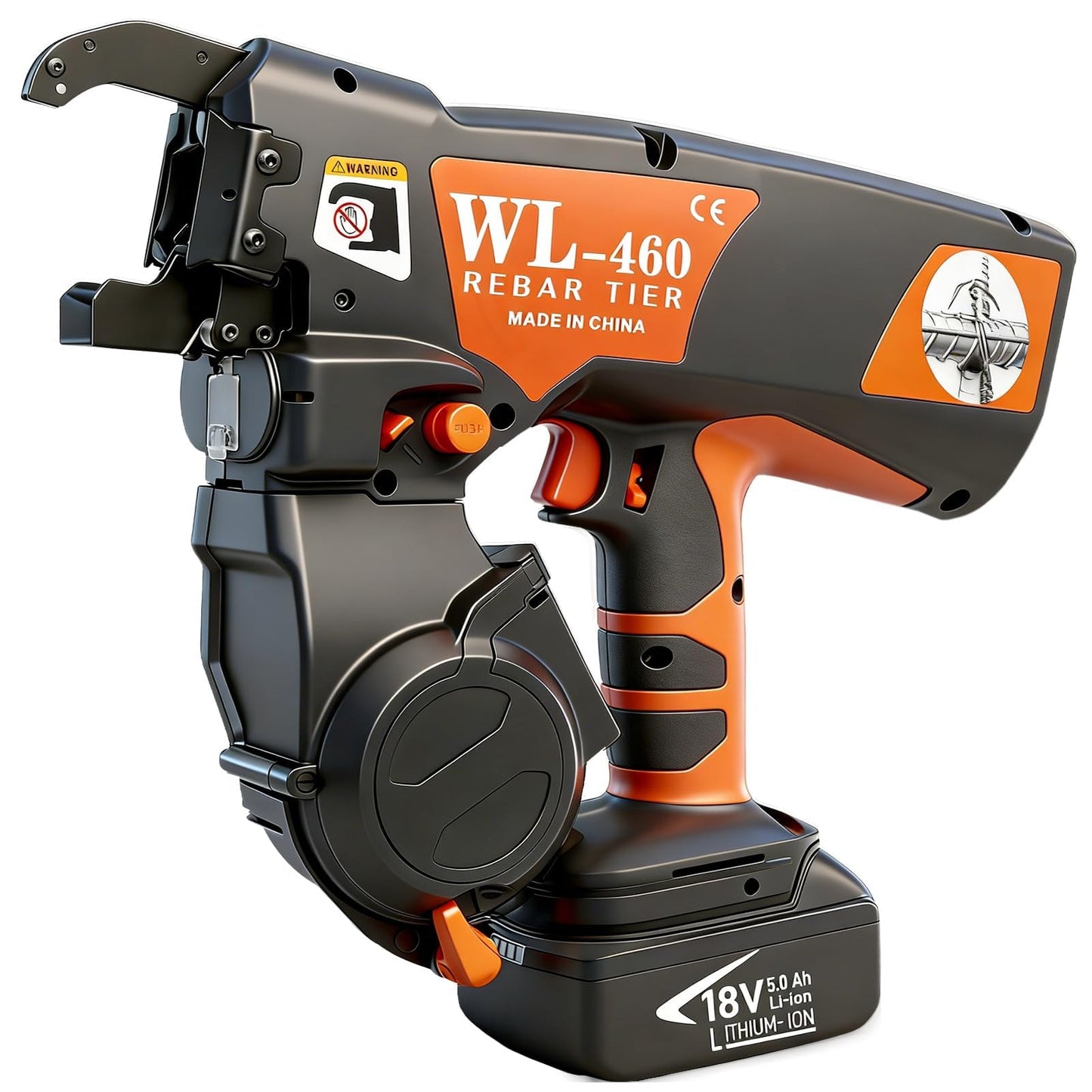 SDLOOL Automatic Rebar Tying Machine Rebar Tier Gun up to #7 x #7 with 19ga(1.0mm) Wire, 2 x 18V 5000mAh Battery Handheld Rebar Tying Tools