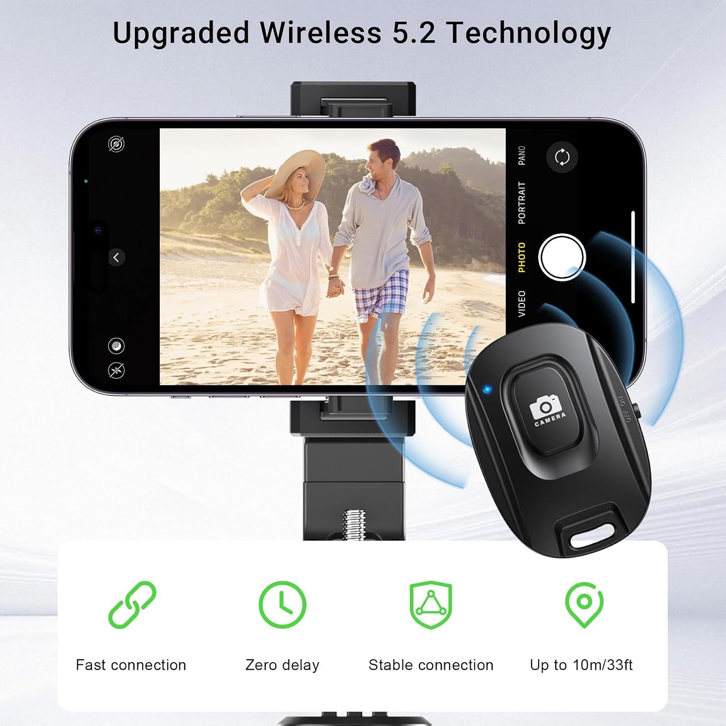 Voinap 2 Pack Wireless Remote Shutter for iPhone Camera,Bluetooth Camera Phone Remote Control for Photos