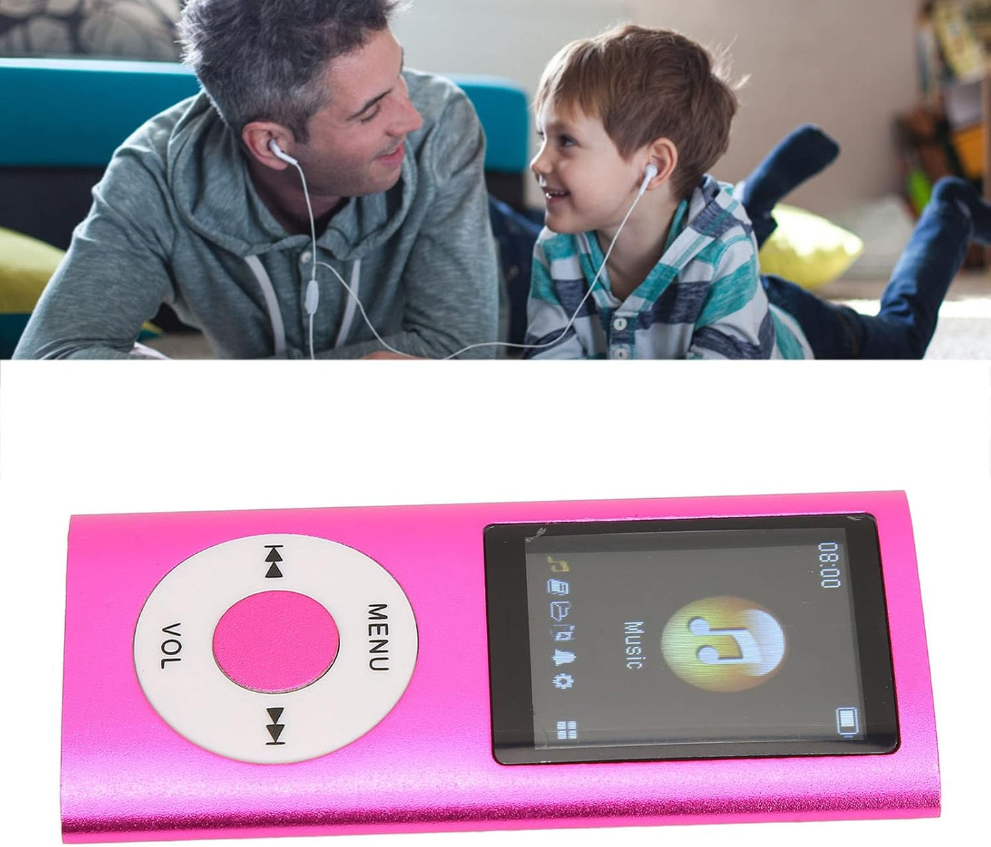 Diyeeni MP3 1.8in MP4 8H 64GB Player, Music Player with LCD Screen, Bluetooth Player, Built in Video Play/FM