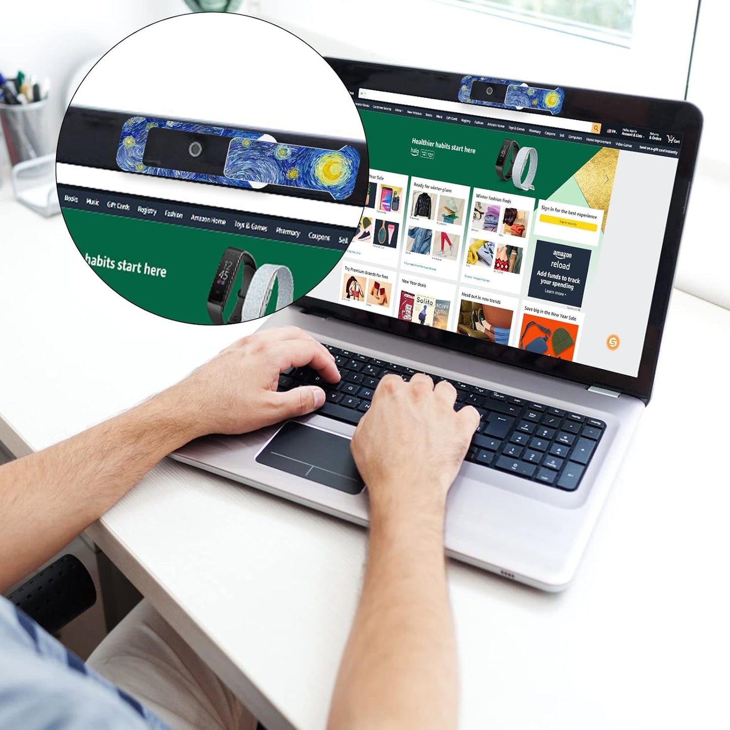 ZYAOTWQZ 3 Webcam Cover, Pieces, Laptop Camera Cover, Privacy Shielding Capacity is Twice as Big as The Traditional