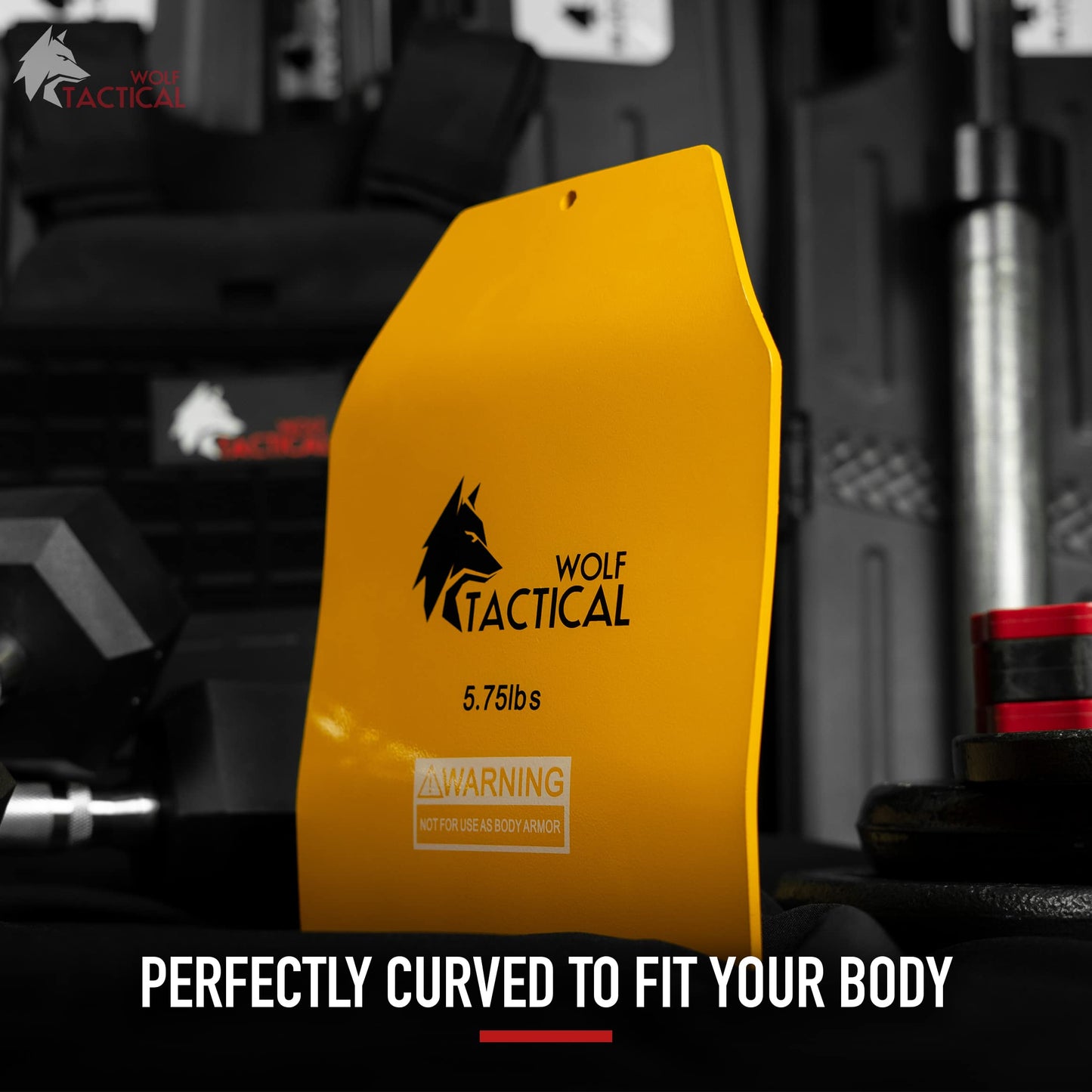 WOLF TACTICAL Curved Weight Vest Plates – 5.75/8.75/14.5LB Pairs – Contoured Ergonomic Fit – WODs, Strength Training, Running, Heavy Workouts