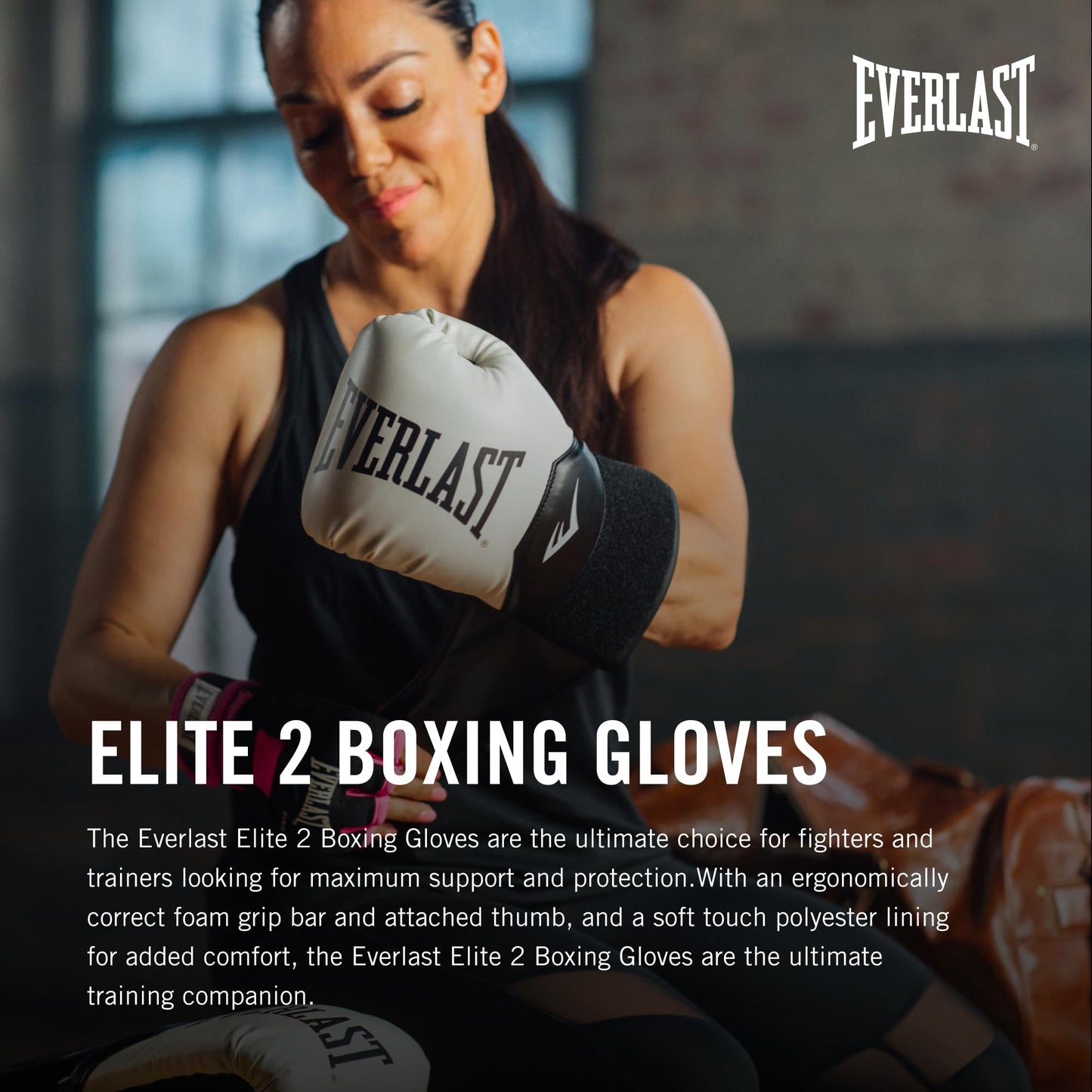 Everlast Elite 2 Boxing Gloves | Pro Training & Heavy Bag Gloves | Men & Women | Ventilated Palm | Multi-Layer Protection | Navy, 16 oz