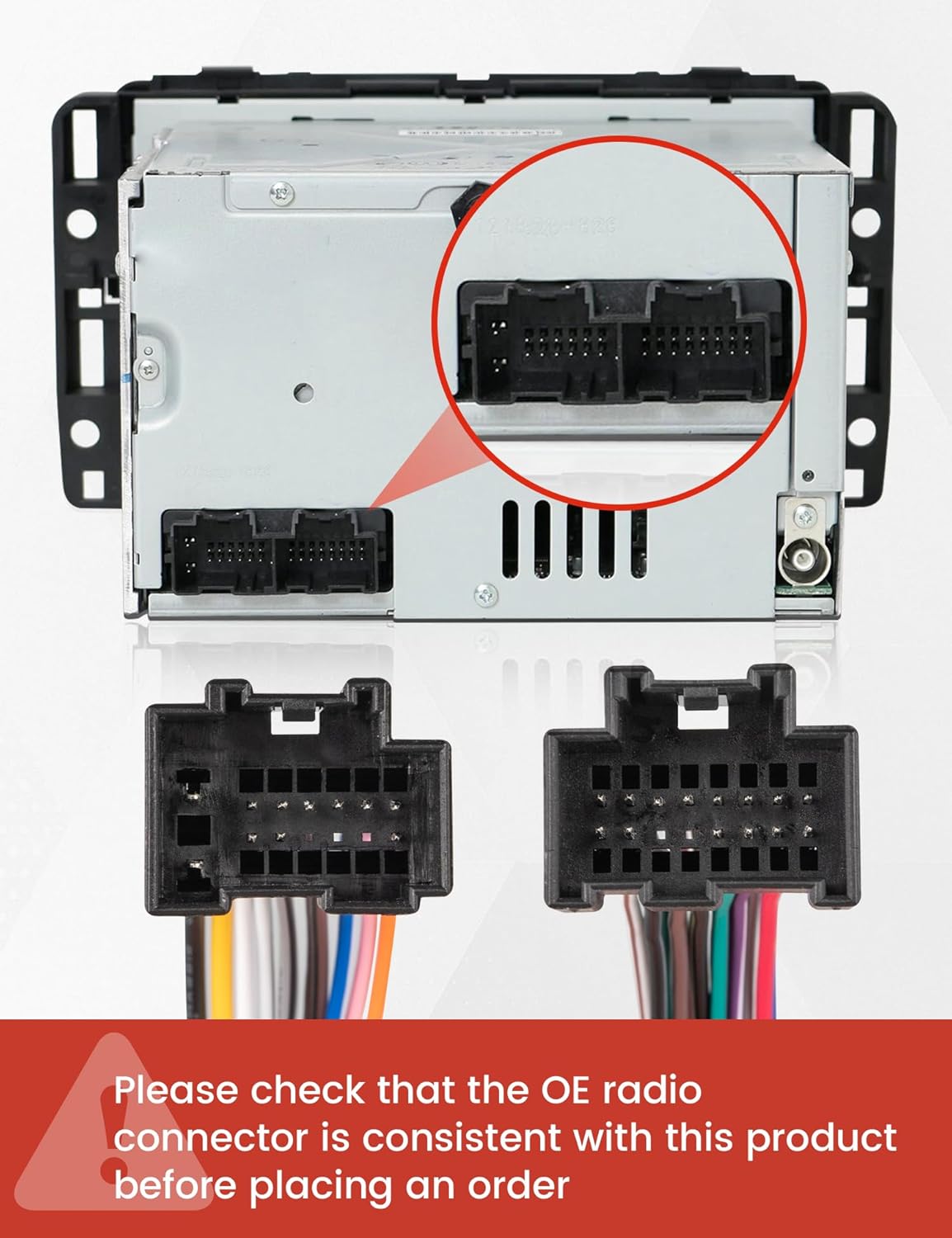 2006-2013 RED WOLF Radio Wiring Harness w/Antenna Adapter Compatible with GM GMC Sierra Chevy Impala Buick Cadillac