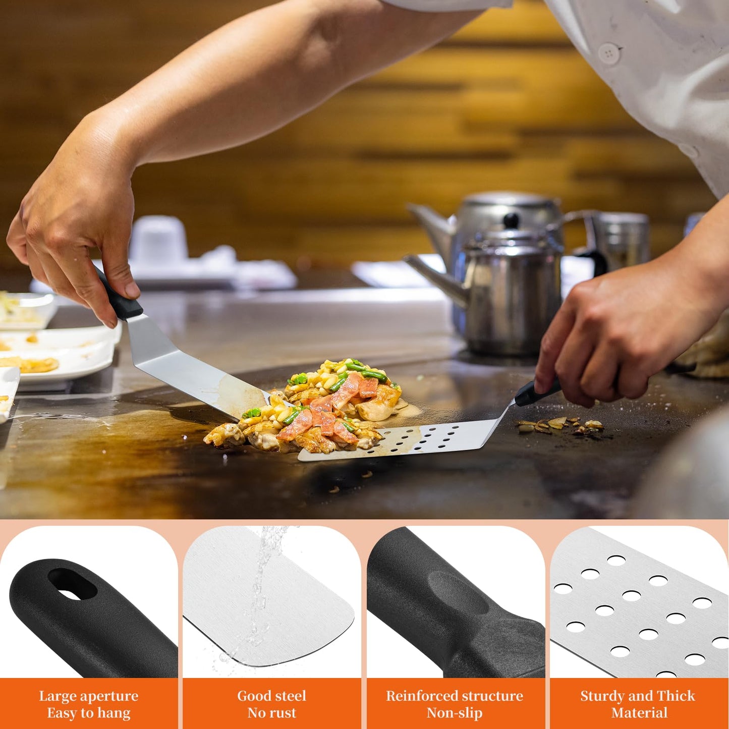 Griddle Accessories Kit,35 PCS BBQ Accessories for Blackstone and Camp Chef,Stainless Steel Flat Top Grill Accessories with Carry Bag,Griddle Dome Spatula Set with Burger Press for Outdoor