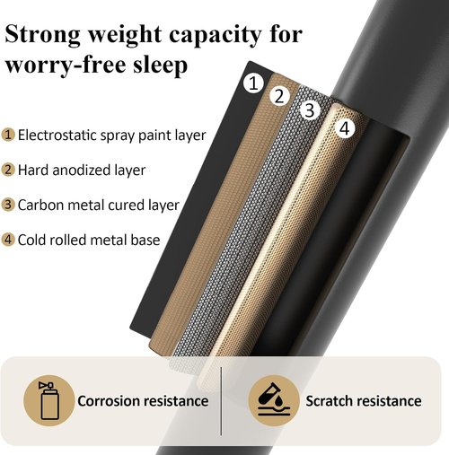 LOEWAY Queen Size Metal Platform Bed Frame - Butterfly Pattern Headboard & Footboard | Strong Slats, Easy Assembly, Noise-Free, Black