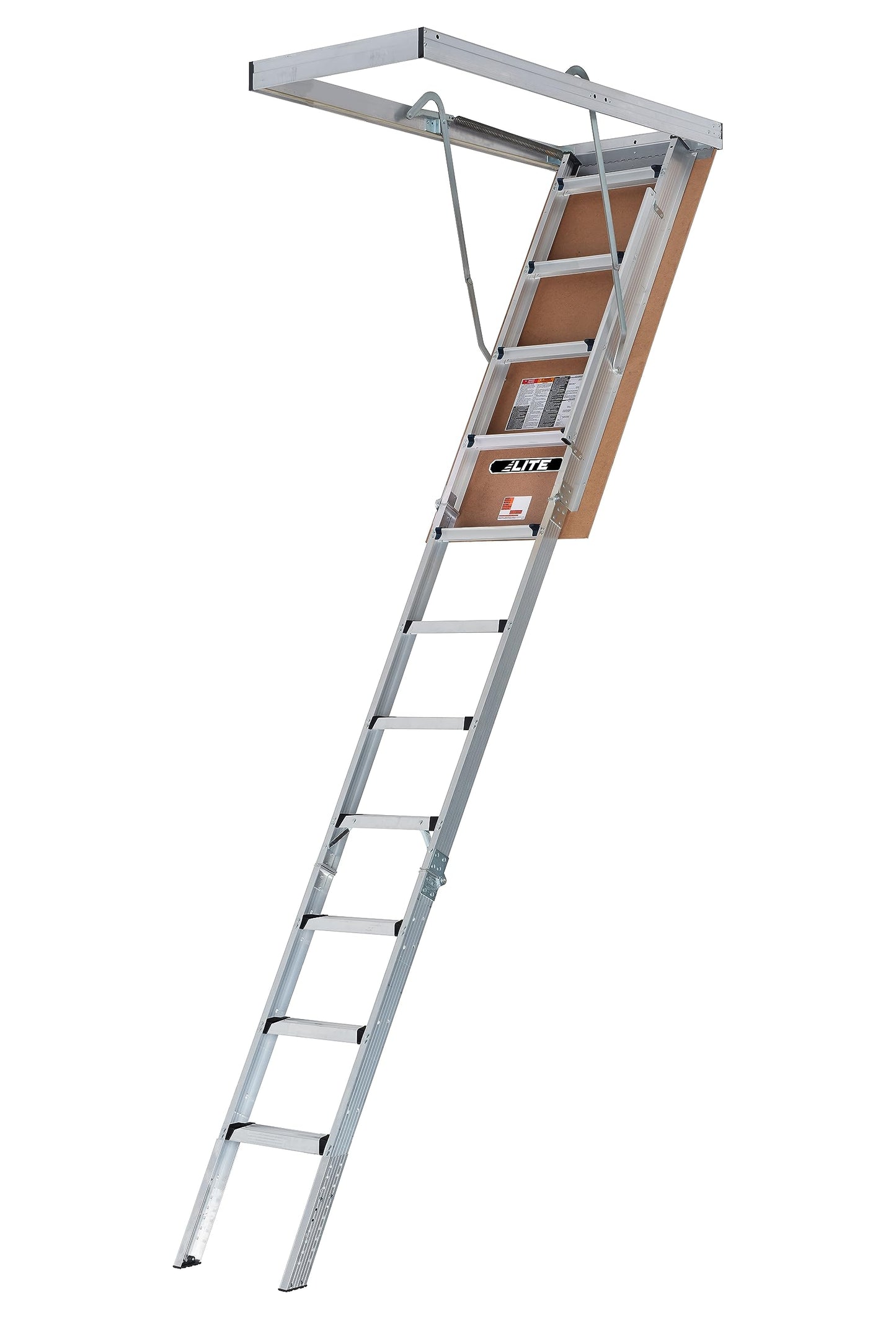 LITE 10-Foot Aluminium Attic Ladder 54" W x 22.5" H (Rough Opening), 375-Pound Load Capacity, Type IAA, AP2240MS