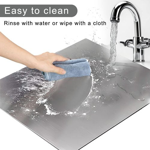 MEILANHUI Large Stainless Steel Cutting Board, 33.5"x19.7" Kitchen Board with lip for Meat Prep, Vegetables, Baking Non-Slip & Easy-to-Clean over the Sink Cutting Board for Kitchen