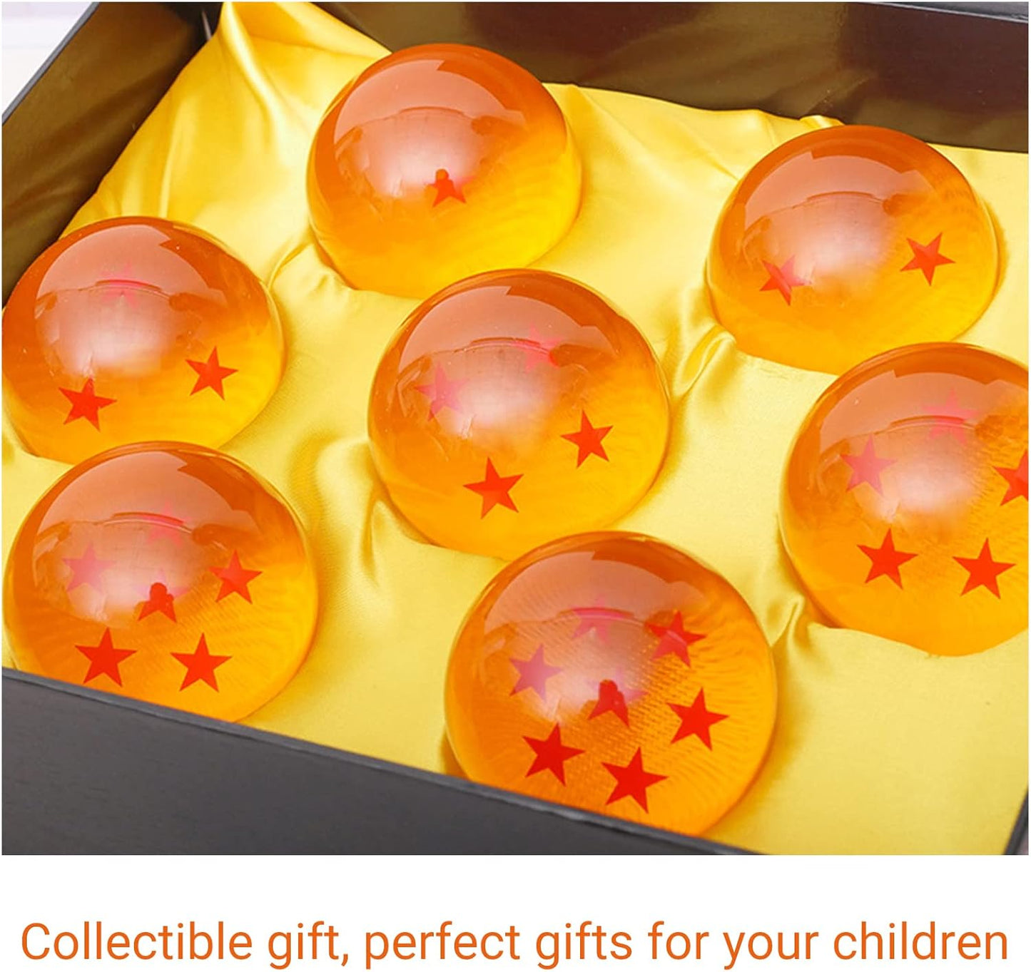 Skiennix Dragon Transparent Play Balls Set - 7 Colorful 1.7-Inch Crystal Balls for Kids