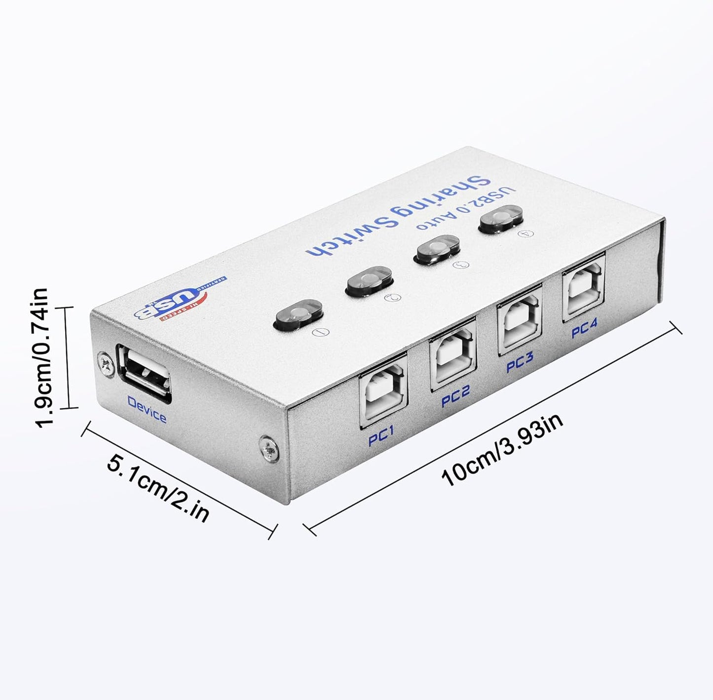 2.0 4 1 4 1 -1 XMSJSIY USB Sharing Switch Selector in Out Printer Sharer Switcher PC to Splitter Hub