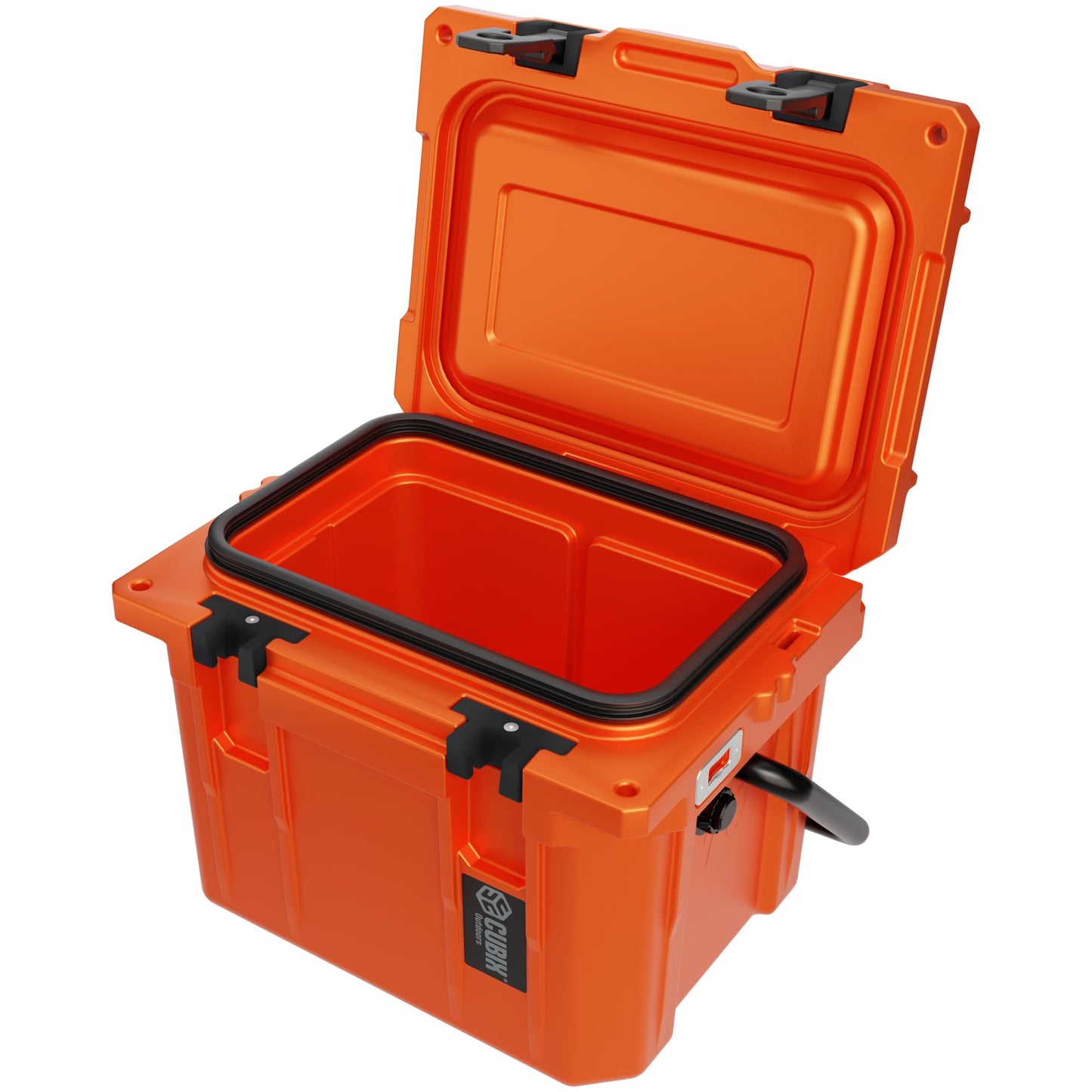 Cubix Outdoors QuadraX 10QT Rotomolded Cooler – Hard Cooler & Job Site Lunch Box | 72-Hour Ice Retention | Camping, Fishing, Hunting & Tailgating | Limited Ember Orange