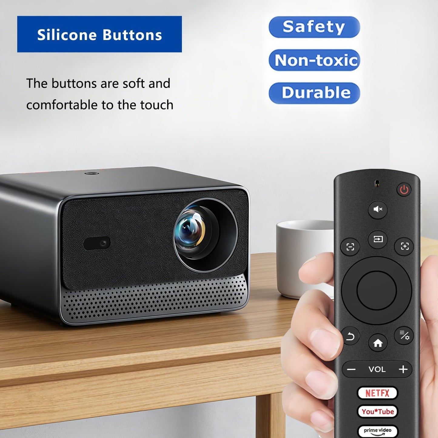 KhotIlong ONO3 Projector.(1Pack) Replacement Remote Control for Portable Projector,Compatible with ONOAYO Pro Portable