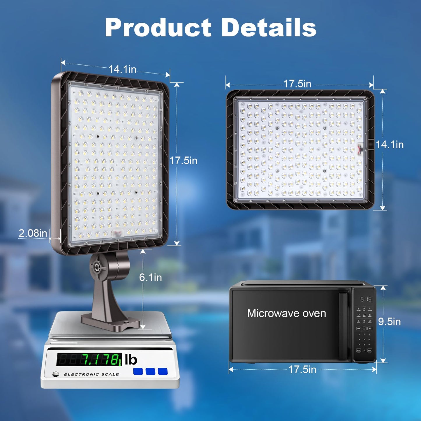 ledmo LED Parking Lot Lights,2 Pack 144000LM Total Professional 480W Super Bright Complete Large Area Lighting Kit,IP65 Waterproof Commercial Street Light with Dusk to Dawn Adjustable Wall Mount