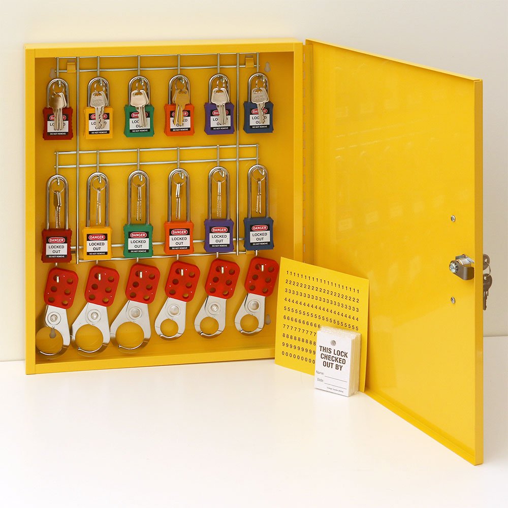Windy City Cabinet Lockout Tagout Kit, Padlock Control Center for Safe Padlock Storage