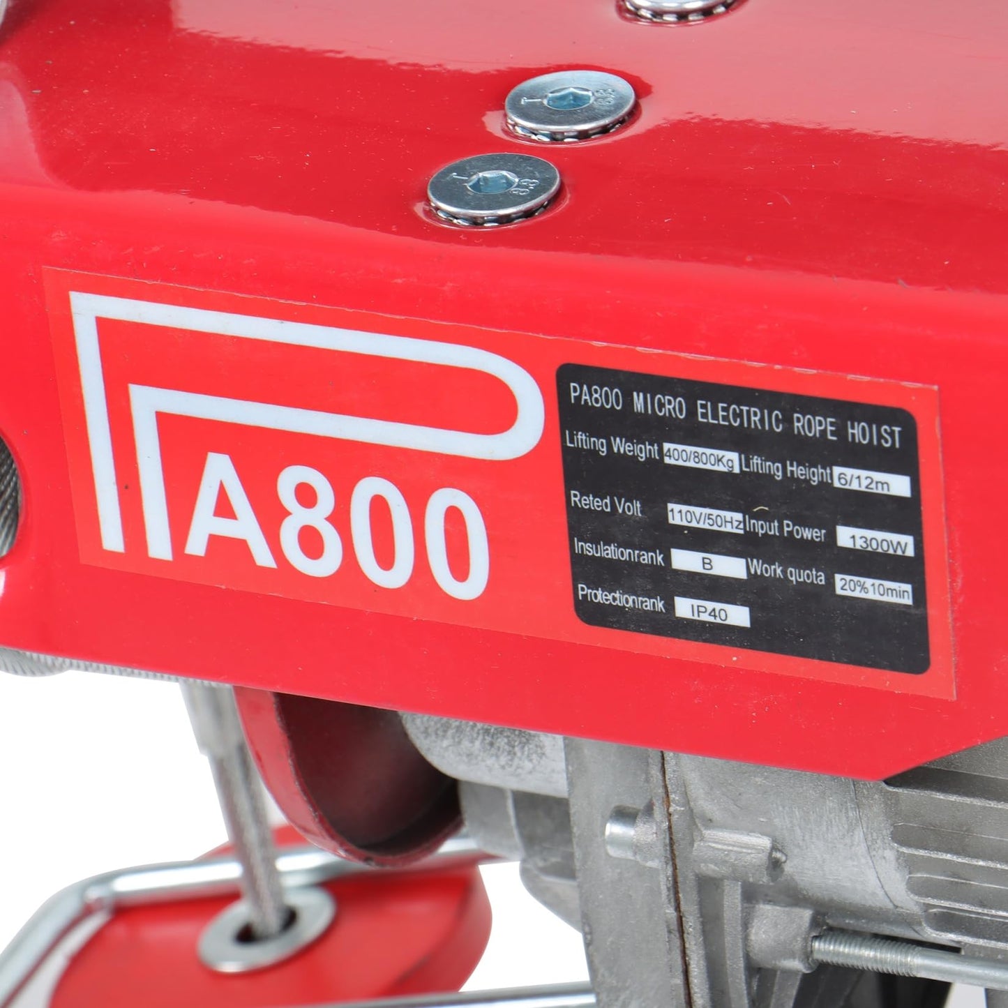 findmall 1760lbs Electric Hoist 110V with Remote Control Overhead Winch Hoist with Steel Cable for Industrial Warehouses, Construction Sites, Material Lifting Systems