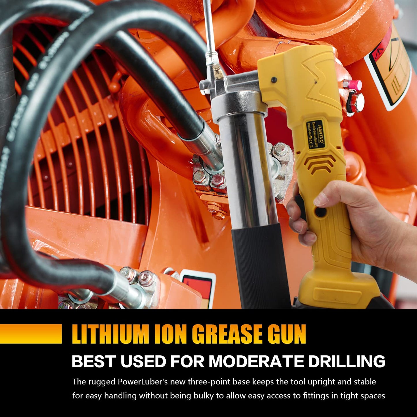 20V MAX Electric Grease Gun Kit with 2 Batteries and Charger, 12000 PSI Cordless Grease Gun Kit with Quick Release Coupler, 39” Hose, Extension Rigid Pipe for Tractors, Trailers, Mechanical