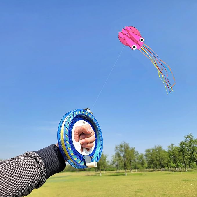 Octopus Kites for Kids & Adults Easy to Fly, 24”x 158” Large Soft Kite Kit for Boys and Girls, Single Line 3D Beach Kite Set for Teens,Perfect for Outdoor Activities